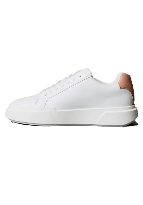 Scarpe Tommy Hilfiger Chunky Cupsole LaceUp LTH Bianco Rosa Donna CALVIN KLEIN | Sneakers | YW0YW01947-0IC